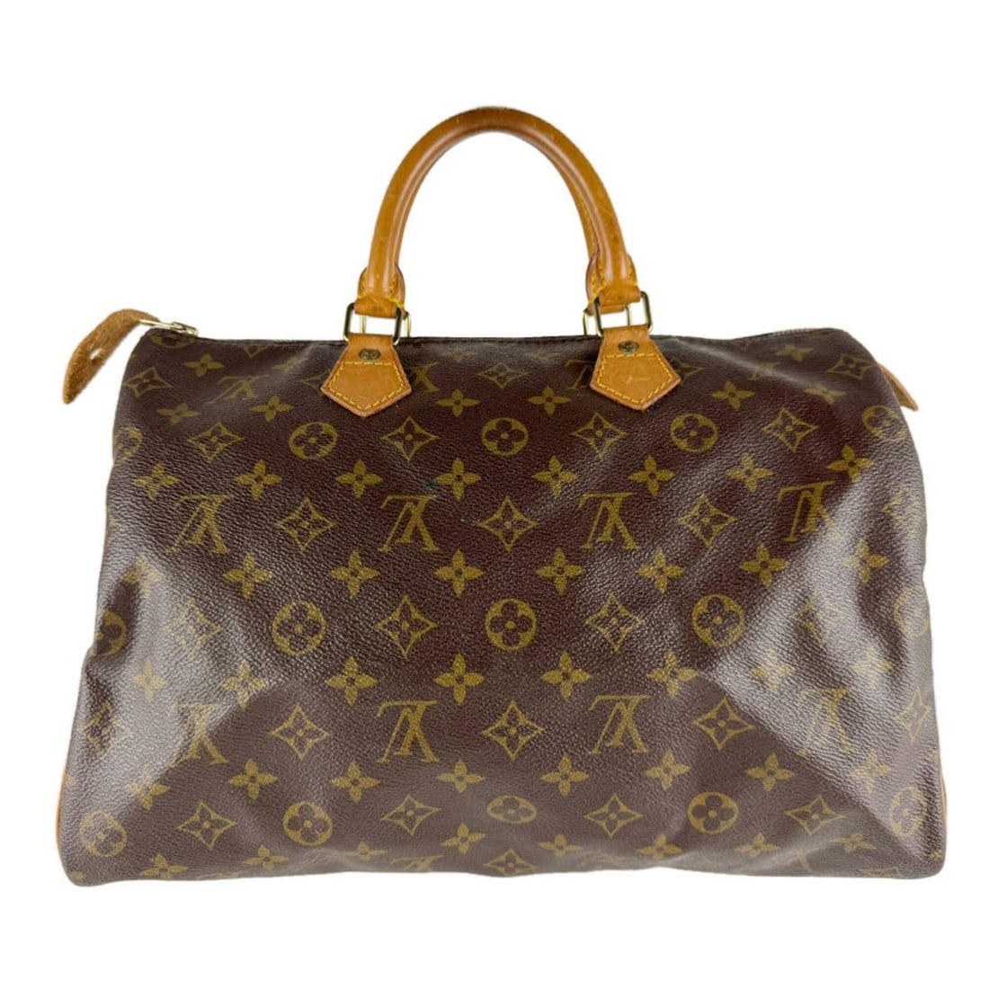 Louis Vuitton LOUIS VUITTON Monogram Speedy 35 Handbag, Canvas, Brown Gold, Men's/Women's, M41524: --- Catalog ---Category: SizeSize (HxWxD): 26cm x 35cm x 18cm / 10.23'' x 13.77'' x 7.08''Category: DesignType: HandbagColor: Brown, MonogramGender: Men,WomenMaterial: Monogram Category: GeneralMPN: M