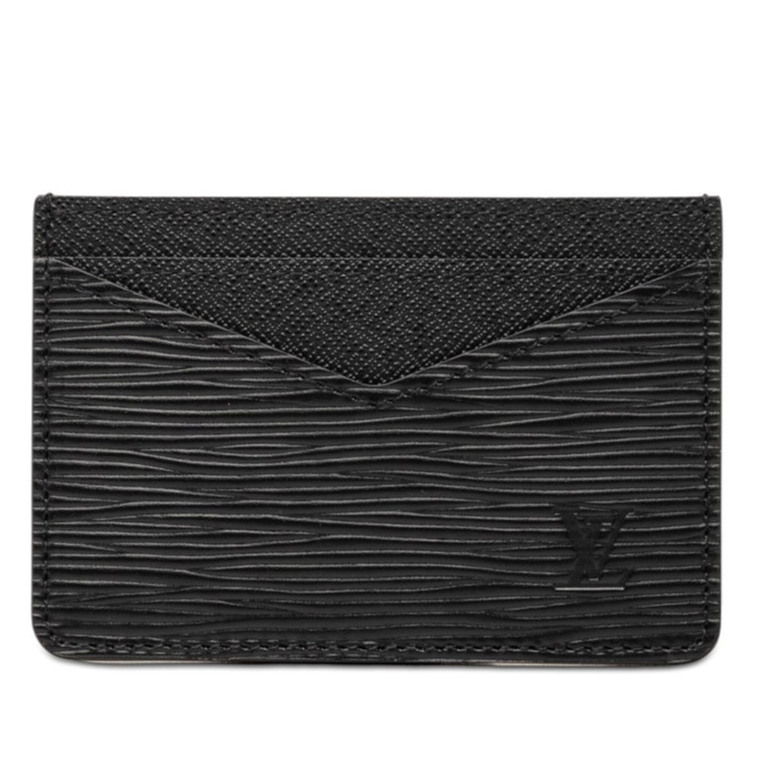 Louis Vuitton Epi Neo Portecarte Business Card Holder/Card Case/Pass Case M67210 Noir Black Leather: --- Catalog ---Category: DesignType: Card caseColor: Black, NoirGender: WomenMaterial: Leather Category: GeneralBrand: Louis VuittonCategory: Physical PropertiesSize (HxWxD): 7.5cm x 11cm x 5mm / 2.95
