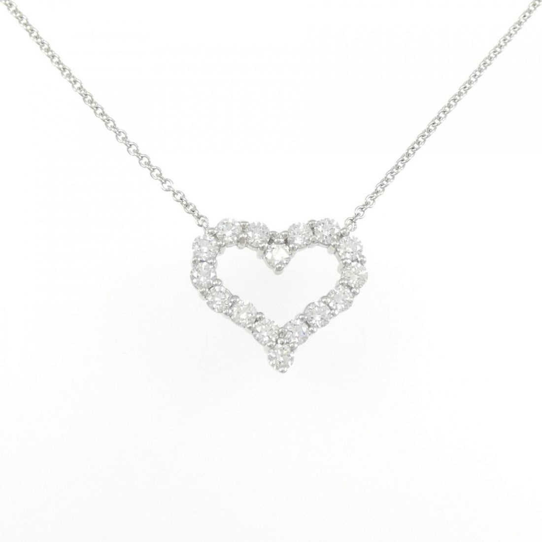Tiffany & Co. Sentimental Heart Small Necklace: --- Catalog ---Category: SizeWidth: 1.1mm / 0.04''Weight: 5.1g / 0.17oz.Pendant Size: 13.7mm x 15.4mm / 0.53'' x 0.6''Neck Circumference: 42 cm / 16.53''Category: DesignStone: DiamondMaterial: