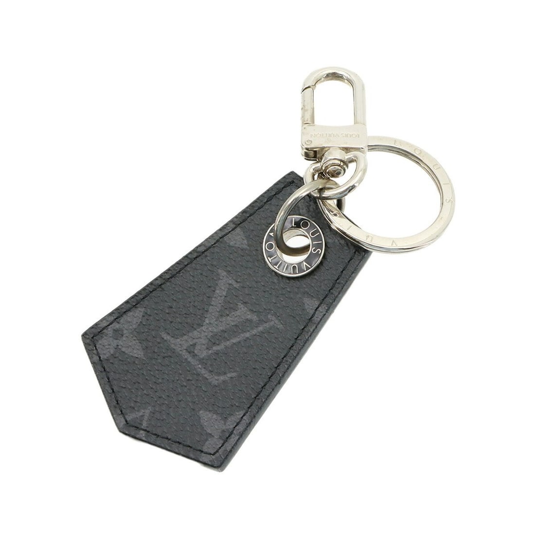 Louis Vuitton LOUIS VUITTON Monogram Eclipse Keychain Anschappe MP1795 Keyring Silver Hardware (1 of 3)