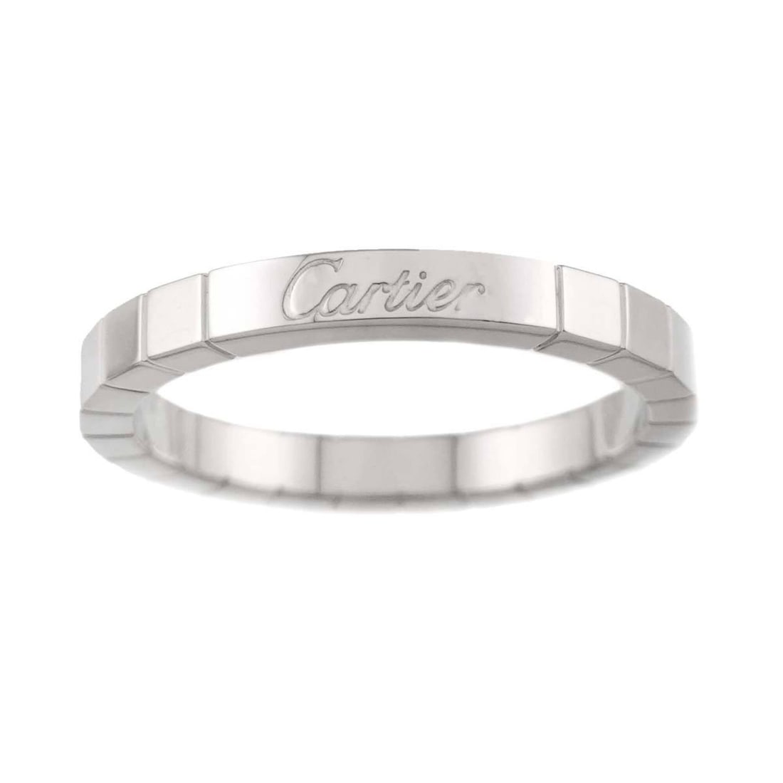 Cartier Laniere Ring #63, 18K WG (White Gold 750): --- Catalog ---Category: SizeJP Size: 23US Size: 11Category: DesignType: Band ringColor: White goldGender: WomenMaterial: White gold (18K)Category: GeneralBrand: Cartier--- Item List ---Section: Condi