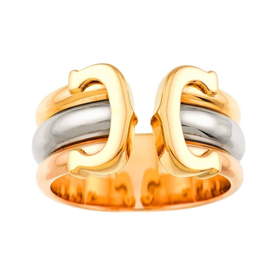 Cartier C2 #51 Ring, 18K Yellow Gold, White Pink Three-Color, 750 2C Ring: --- Catalog ---Category: SizeJP Size: 12US Size: 6.5Category: DesignType: Band ringColor: Pink gold, White gold, Yellow goldGender: WomenMaterial: Pink gold (18K), White gold (18K), Yellow gold (18K)C