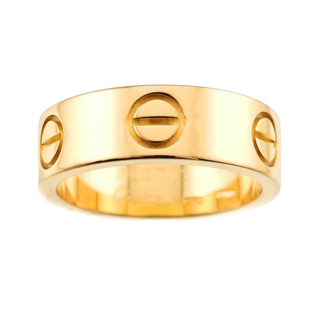 Cartier Love Ring #49, 18K YG Yellow Gold 750.: --- Catalog ---Category: SizeJP Size: 8US Size: 4.5Category: DesignType: Band ringColor: Yellow goldGender: WomenMaterial: Yellow gold (18K)Category: GeneralBrand: Cartier--- Item List ---Section: Con