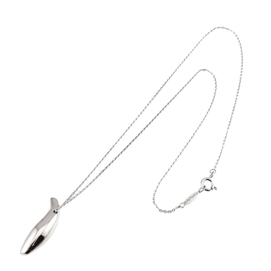 Tiffany & Co. Frank Gehry Fish Necklace 40cm 18K WG White Gold 750 (1 of 6)