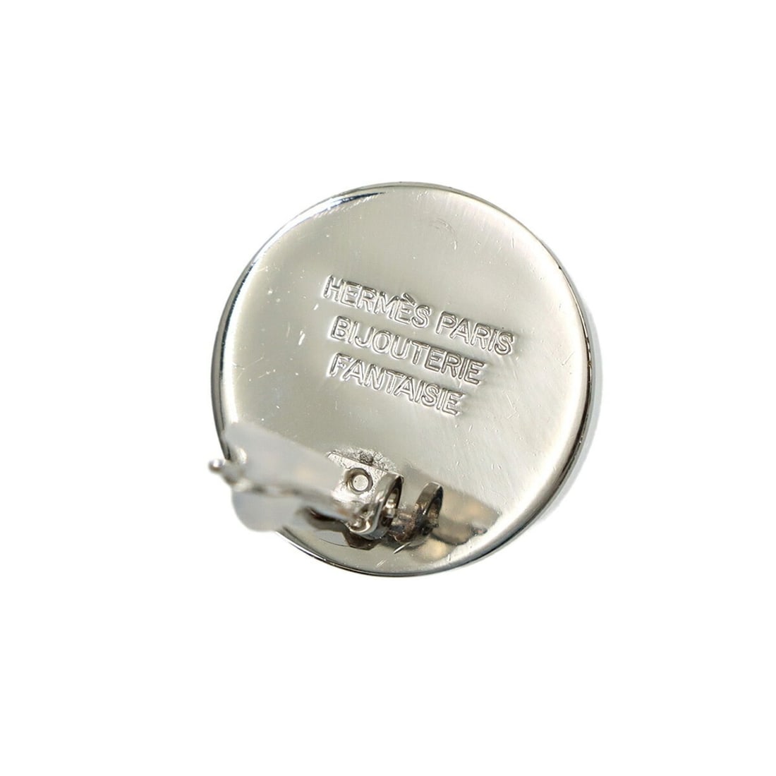 Hermes Sellier Earrings, Silver - 3