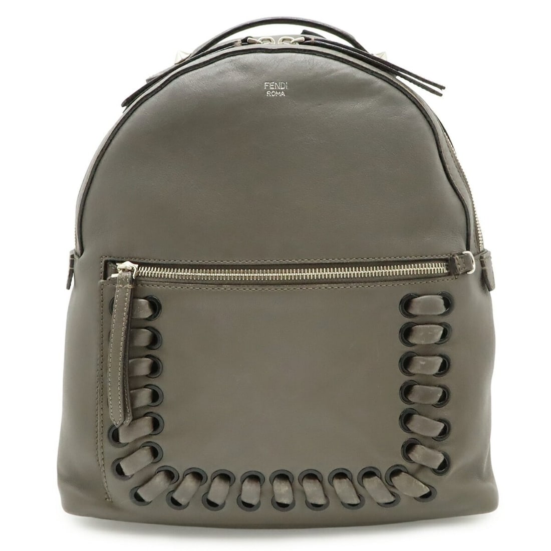 FENDI By The Way Backpack, Rucksack, Studded Leather, Greige (8BZ035) (1 of 10)