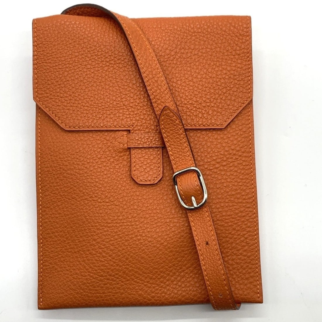 Hermes Shoulder Bag Amelie Orange Leather Togo ?D Stamp Crossbody Women's Men's HERMES: --- Catalog ---Category: SizeSize (HxWxD): 18cm x 14cm / 7.08'' x 5.51''Category: DesignType: Shoulder bagColor: OrangeGender: Men,WomenMaterial: Togo leather Category: GeneralBrand: Hermes--- Item Li