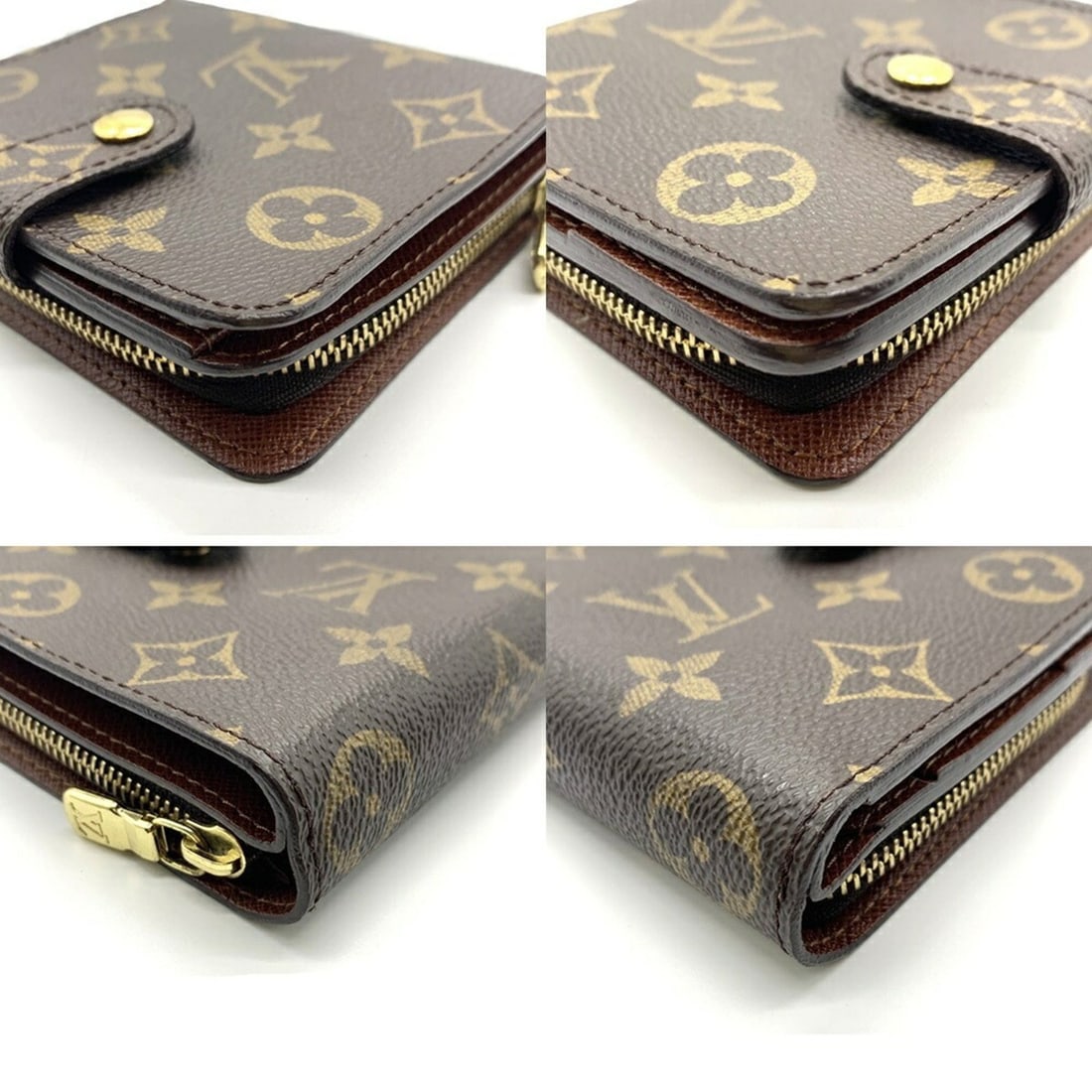 Louis Vuitton Monogram Canvas Compact Zip Wallet - 3