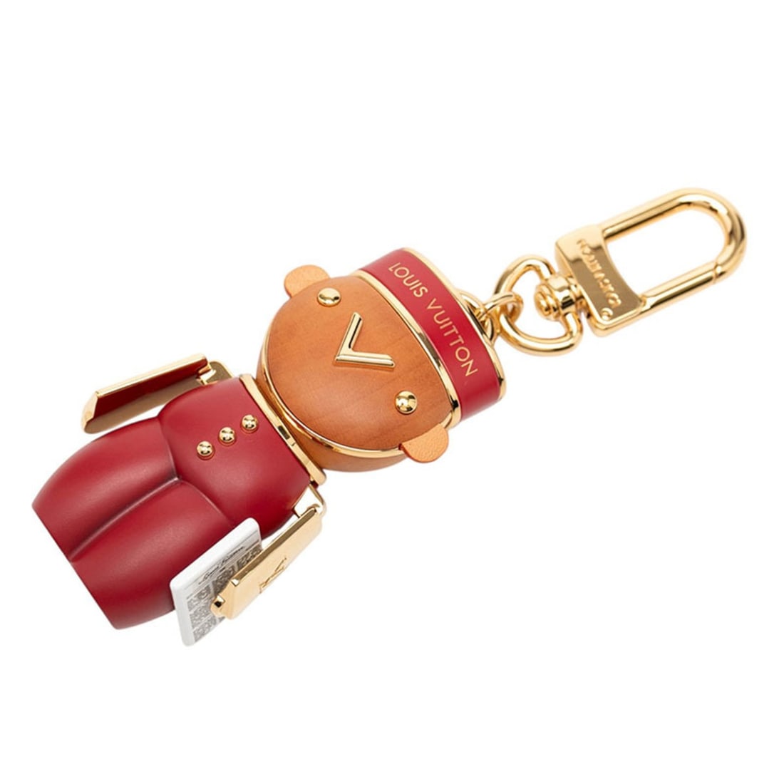 Louis Vuitton Bijou Sac Gaston Accessory Bag Charm Keychain M00346 Red Gold Wood Plated Women's (1 of 5)