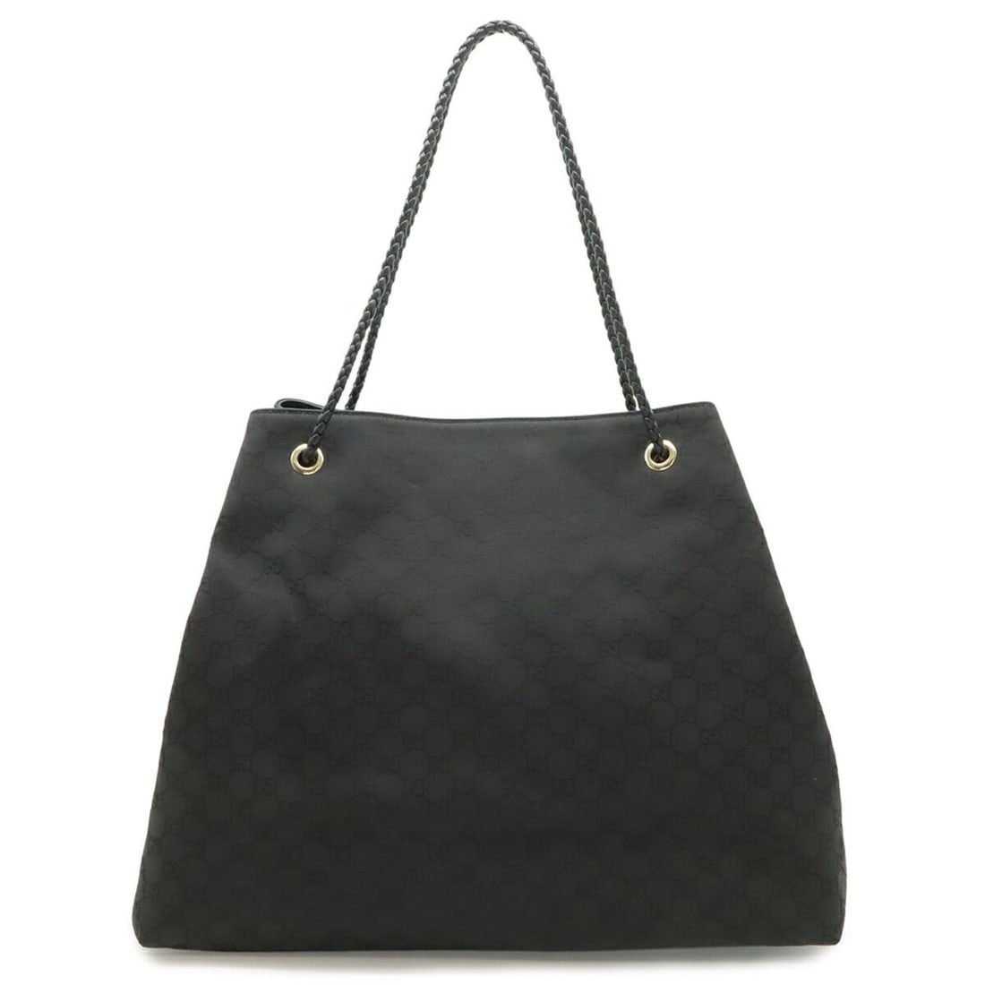 GUCCI GG Nylon Tote Bag Shoulder Leather Black 380118: --- Catalog ---Category: SizeSize (HxWxD): 34cm x 42cm x 14.5cm / 13.38'' x 16.53'' x 5.7''Category: DesignType: Shoulder bag, Tote bagColor: BlackGender: WomenMaterial: Nylon , Leather Hardware Color