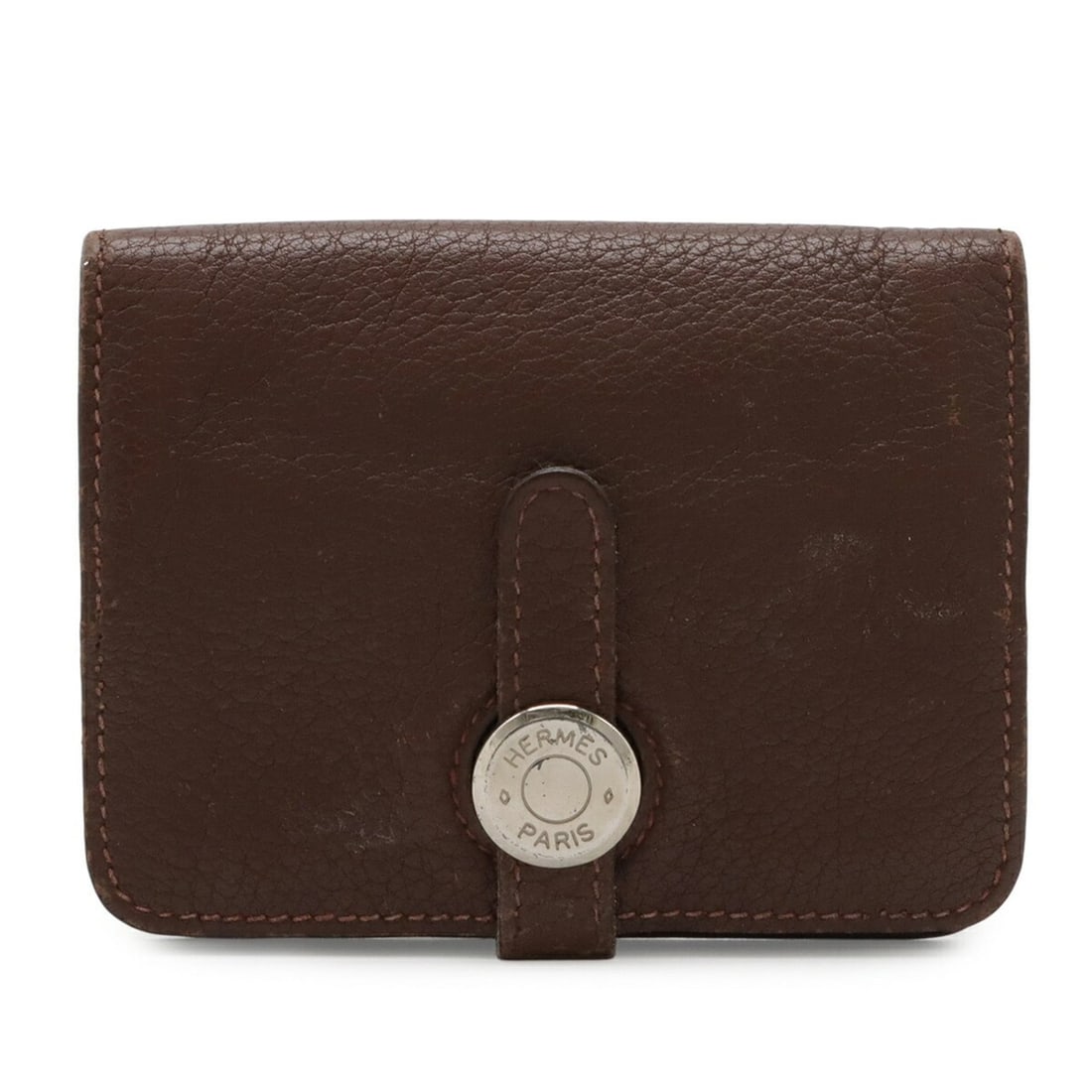 HERMES Dogon Card Wallet/Coin Purse, Togo Leather, Brown, ?C Stamp: --- Catalog ---Category: SizeSize (HxWxD): 8.5cm x 11cm / 3.34'' x 4.33''Category: DesignType: Coin purse/coin caseColor: BrownGender: Men,WomenMaterial: Togo leather Category: GeneralLine: