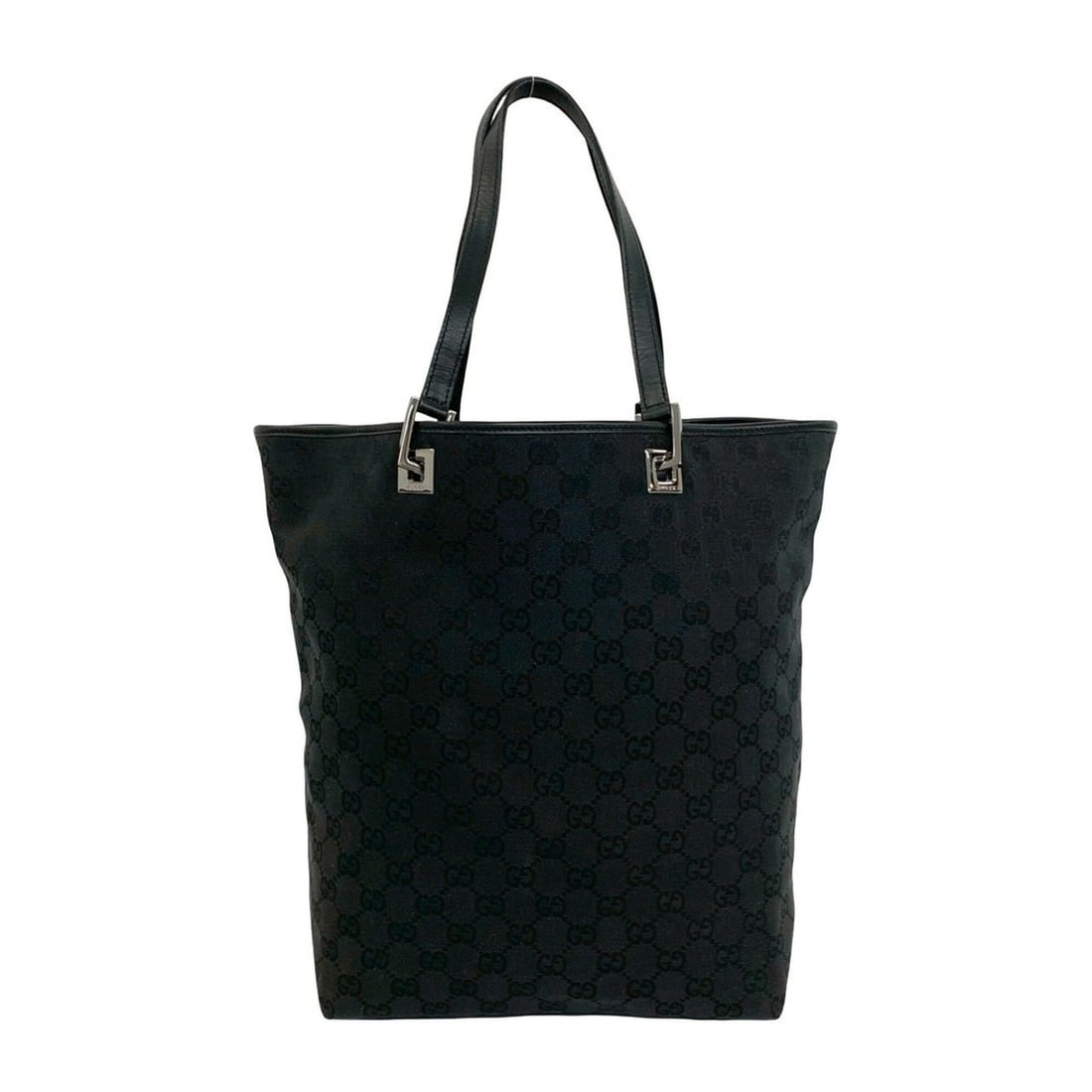 GUCCI GG Canvas Leather Genuine Tote Bag Handbag Semi Shoulder for Women Black 53299: --- Catalog ---Category: SizeSize (HxWxD): 31.5cm x 24cm x 12cm / 12.4'' x 9.44'' x 4.72''Category: DesignType: Handbag, Shoulder bag, Tote bagColor: BlackGender: WomenMaterial: Leather , Canvas