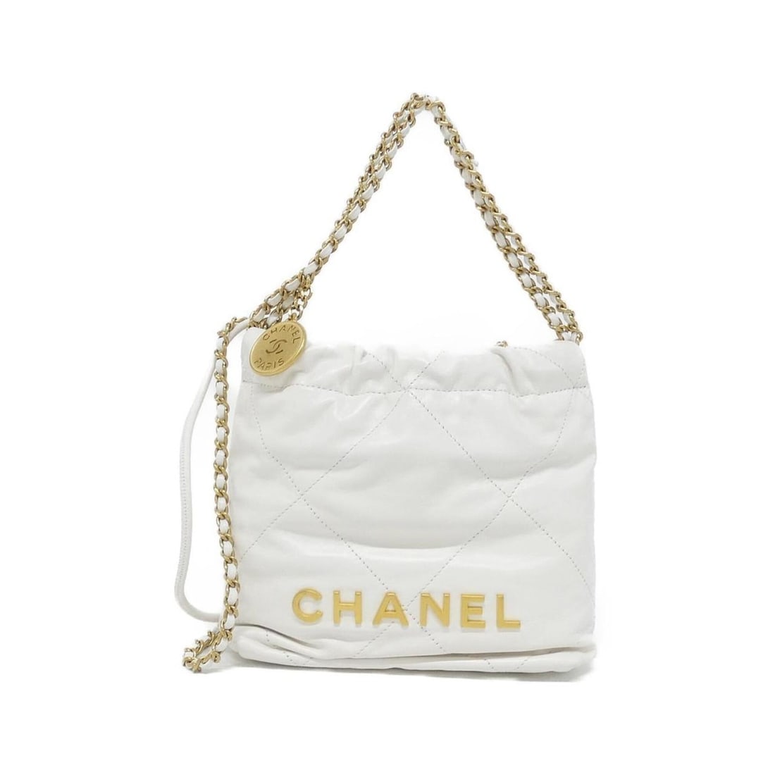 Chanel 22 Line MINI AS3980 Handbag: --- Catalog ---Category: SizeSize (HxWxD): 19cm x 18cm x 6cm / 7.48'' x 7.08'' x 2.36''Category: DesignType: HandbagColor: WhiteGender: WomenMaterial: Leather Category: GeneralMPN: AS3980Brand: