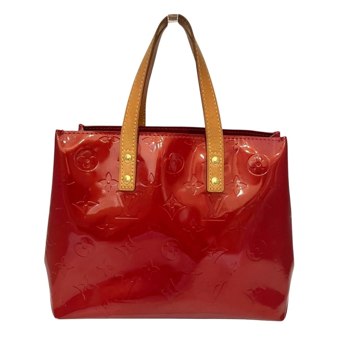 Louis Vuitton LOUIS VUITTON Lead PM Handbag Vernis Enamel Leather M91990: --- Catalog ---Category: SizeSize (HxWxD): 18cm x 10cm / 7.08'' x 3.93''Category: DesignType: HandbagColor: Red colorGender: Women,MenMaterial: Vernis , Leather Leather/Fur Type: Enamel LeatherCategor