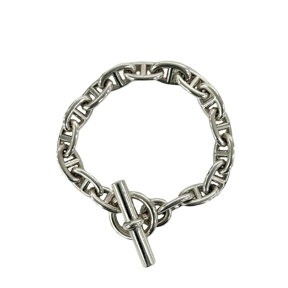 HERMES Chaine d'Ancre MM 16-link Sterling Silver 925 Bracelet Chain Accessory 01000 (1 of 15)