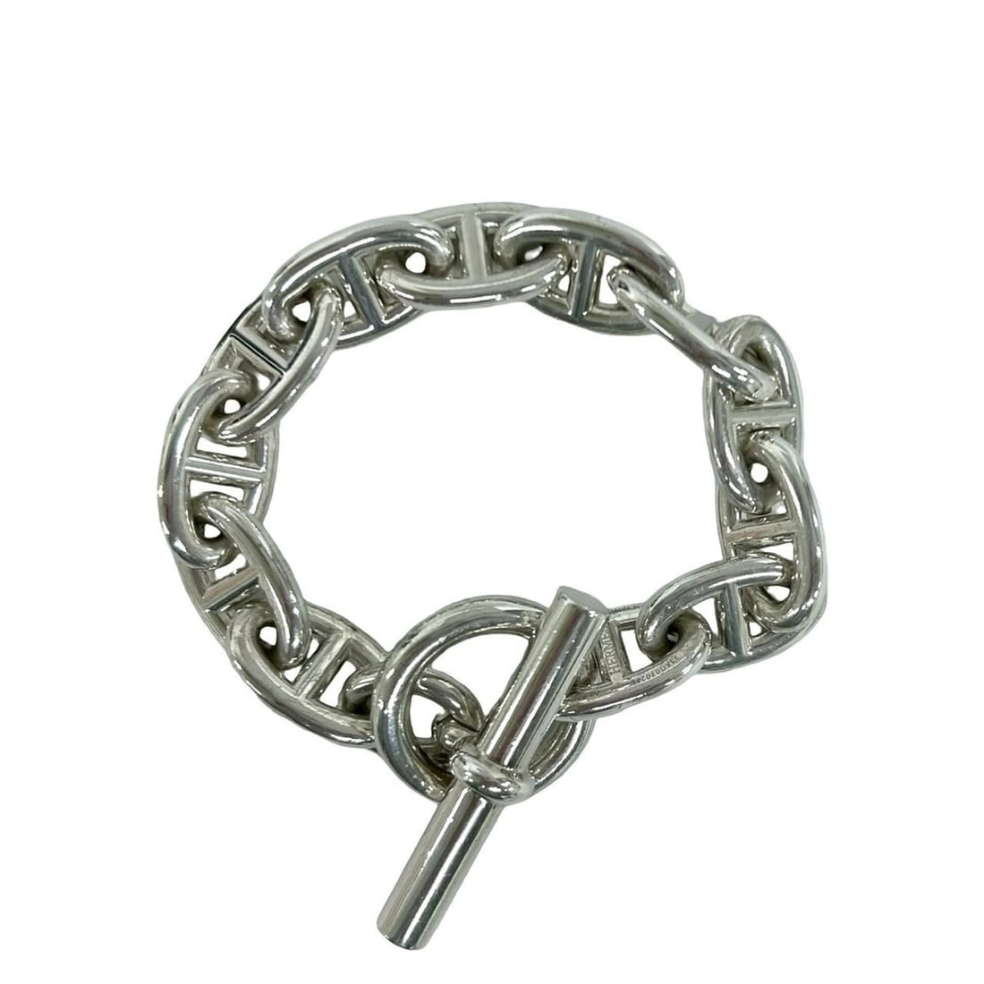 HERMES Chaine d'Ancre TGM 12-link Sterling Silver 925 Bracelet Chain Bangle Accessory -0424 (1 of 13)