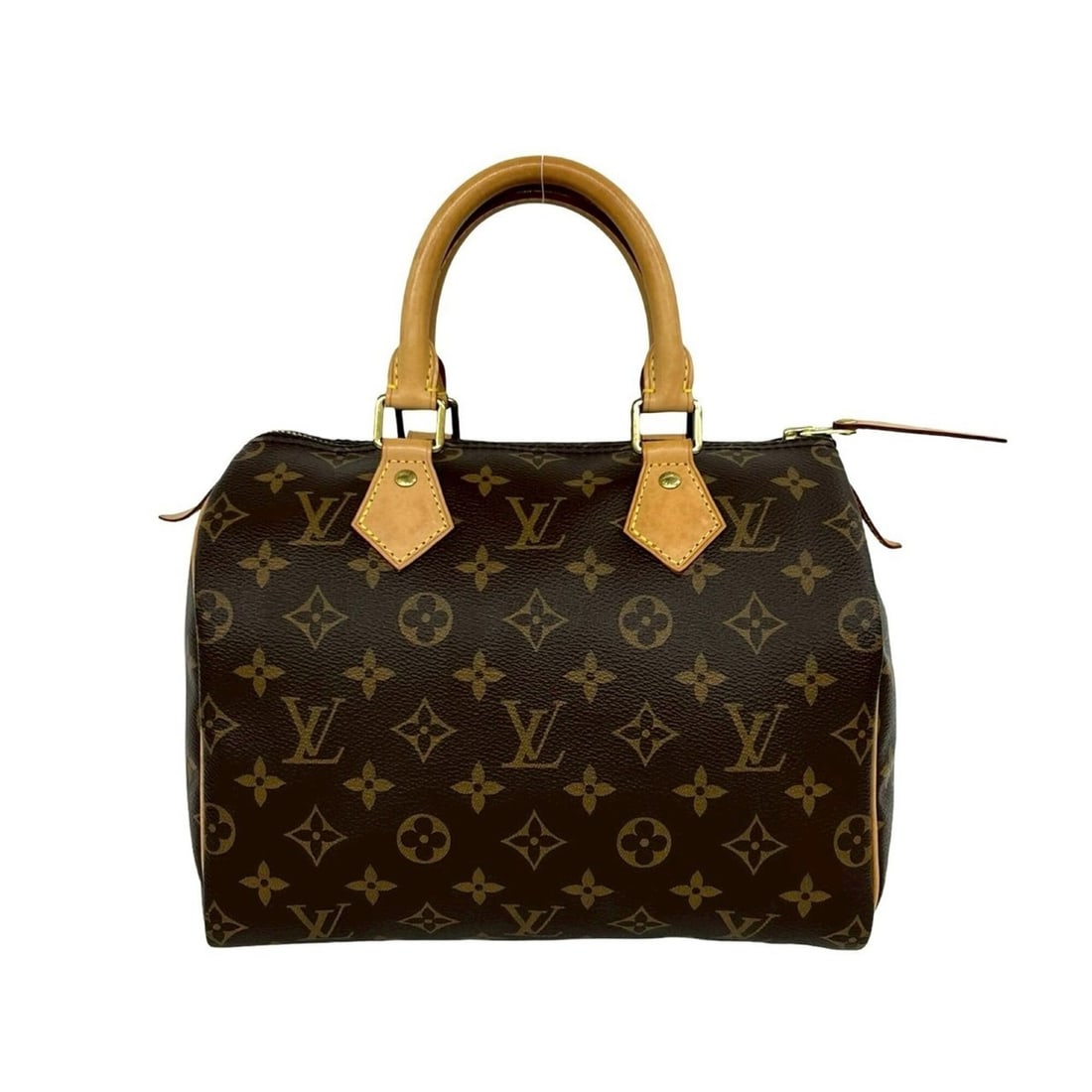 LOUIS VUITTON Speedy 25 Monogram Leather Handbag Mini Boston Bag Brown 98756 (1 of 10)