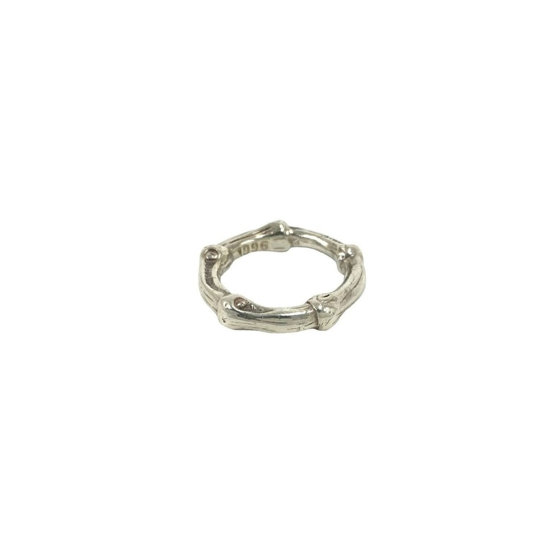 TIFFANY&Co. Tiffany Bamboo Ring, Sterling Silver 925, Women's/Men's Accessory, Silver, 159-1: --- Catalog ---Category: SizeJP Size: 10US Size: 5.5Category: DesignType: Band ringColor: SilverGender: Men,WomenMaterial: Silver 925Category: GeneralBrand: Tiffany--- Item List ---Section: ConditionR