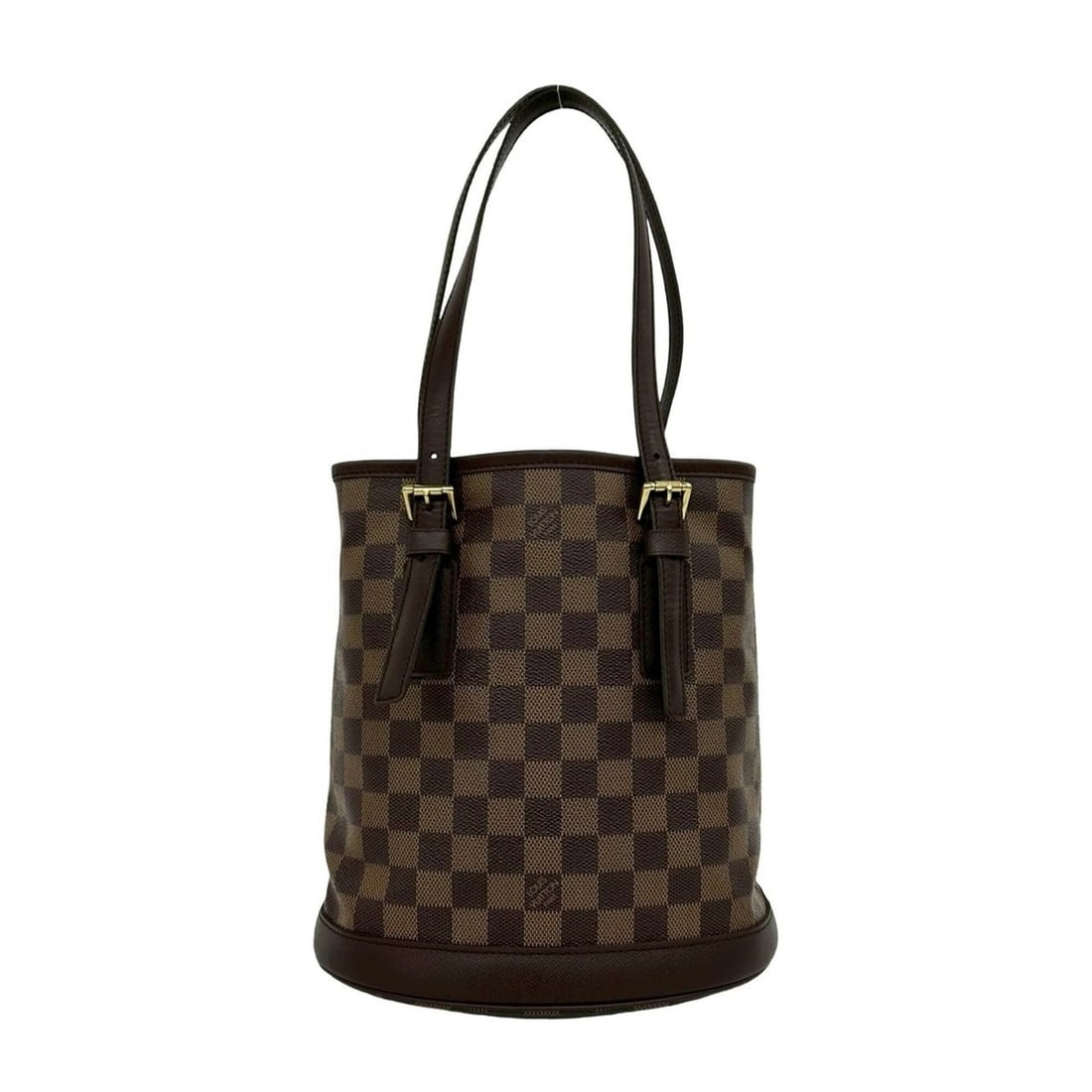 LOUIS VUITTON Vintage Mare Damier Leather Tote Bag Semi Shoulder Brown 19483: --- Catalog ---Category: SizeSize (HxWxD): 25cm x 23cm x 15.5cm / 9.84'' x 9.05'' x 6.1''Category: DesignType: Pouch, Shoulder bag, Tote bagColor: BrownGender: WomenMaterial: Leather , PVC Category: G