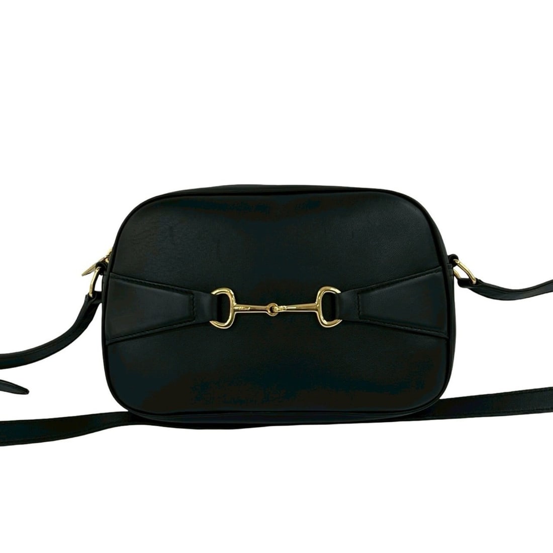 CELINE Cressy Small Camera Bag, Leather, Genuine Shoulder Pouch, Sacoche, Black, 32266 (1 of 13)