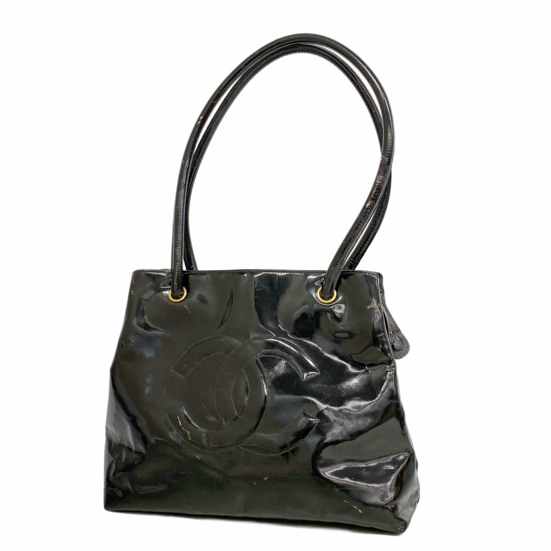 PRADA Prada Triangle Logo Hardware Nylon Leather Tote Bag Semi-Shoulder Handbag Boston Black 69813 (1 of 18)