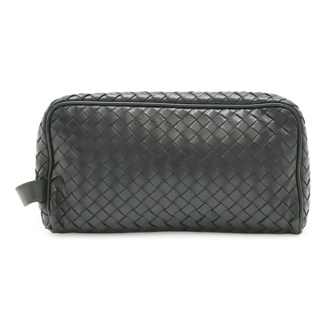 BOTTEGA VENETA Bottega Veneta Intrecciato Second Bag Clutch Calf Leather Black 244706 (1 of 20)