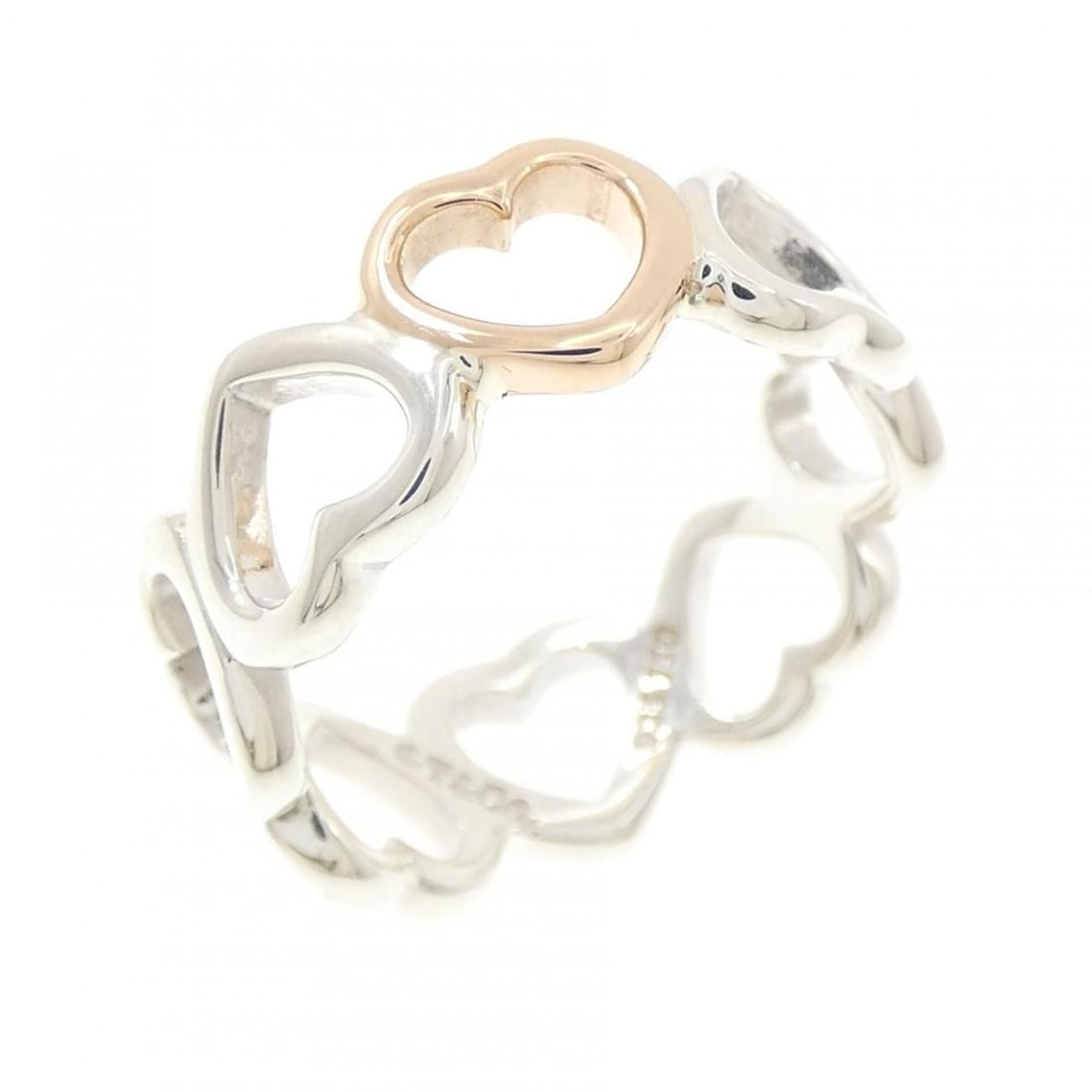 Tiffany Sentimental Ring: --- Catalog ---Category: SizeJP Size: 9.5US Size: 5Category: DesignColor: Pink goldGender: WomenMaterial: Pink gold (18K), Silver 925Category: GeneralBrand: Tiffany--- Item List ---Section: