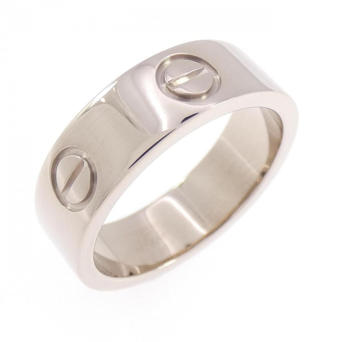 Cartier Love Ring: --- Catalog ---Category: SizeUS Size: 5.5Brand Size: 50Category: DesignType: Band ringColor: White goldGender: WomenMaterial: White gold (18K)Category: GeneralMPN: B4084700Brand: Cartier--- Item List 