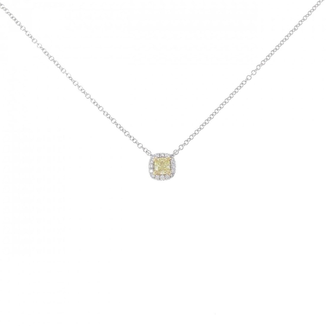 Tiffany & Co. Soleste Necklace 0.19CT FIY SI1: --- Catalog ---Category: SizePendant Size: 5.7mm x 5.5mm / 0.22'' x 0.21''Neck Circumference: 41 cm / 16.14''Category: DesignStone: DiamondGender: WomenMaterial: Platinum 950, Yellow gold