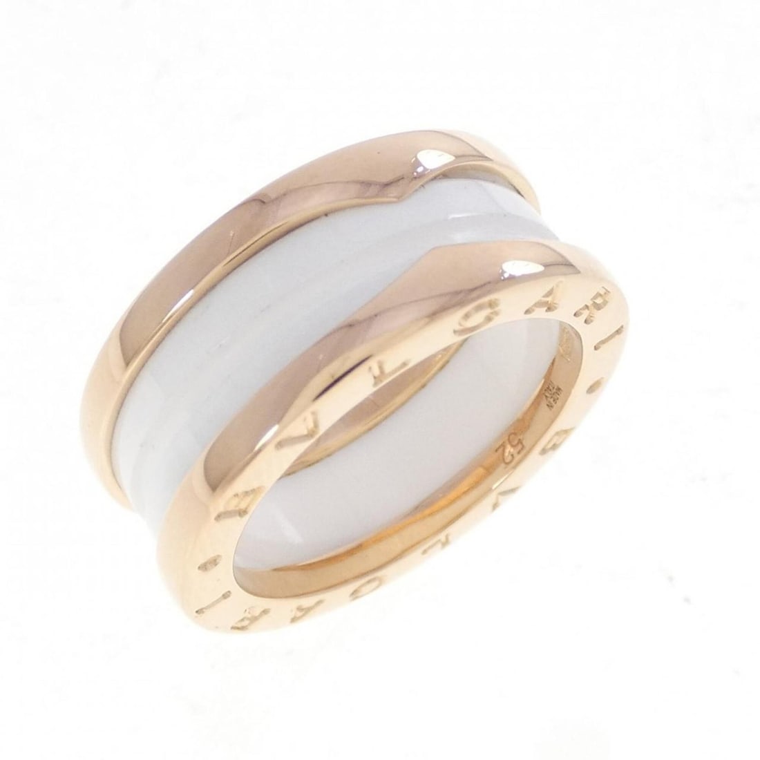 Bvlgari B.zero1 2-band ring: --- Catalog ---Category: SizeUS Size: 6.5Brand Size: 52Category: DesignType: Band ringGender: WomenMaterial: Ceramic, Pink gold (18K)Category: GeneralBrand: Bvlgari--- Item List ---Section: