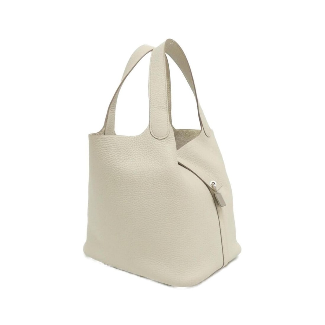 Hermes Picotin Lock MM 060991CK Handbag: --- Catalog ---Category: SizeSize (HxWxD): 23cm x 22cm x 18cm / 9.05'' x 8.66'' x 7.08''Category: DesignType: HandbagColor: WhiteGender: Women,MenMaterial: Taurillon clemence leather Hardware Color: