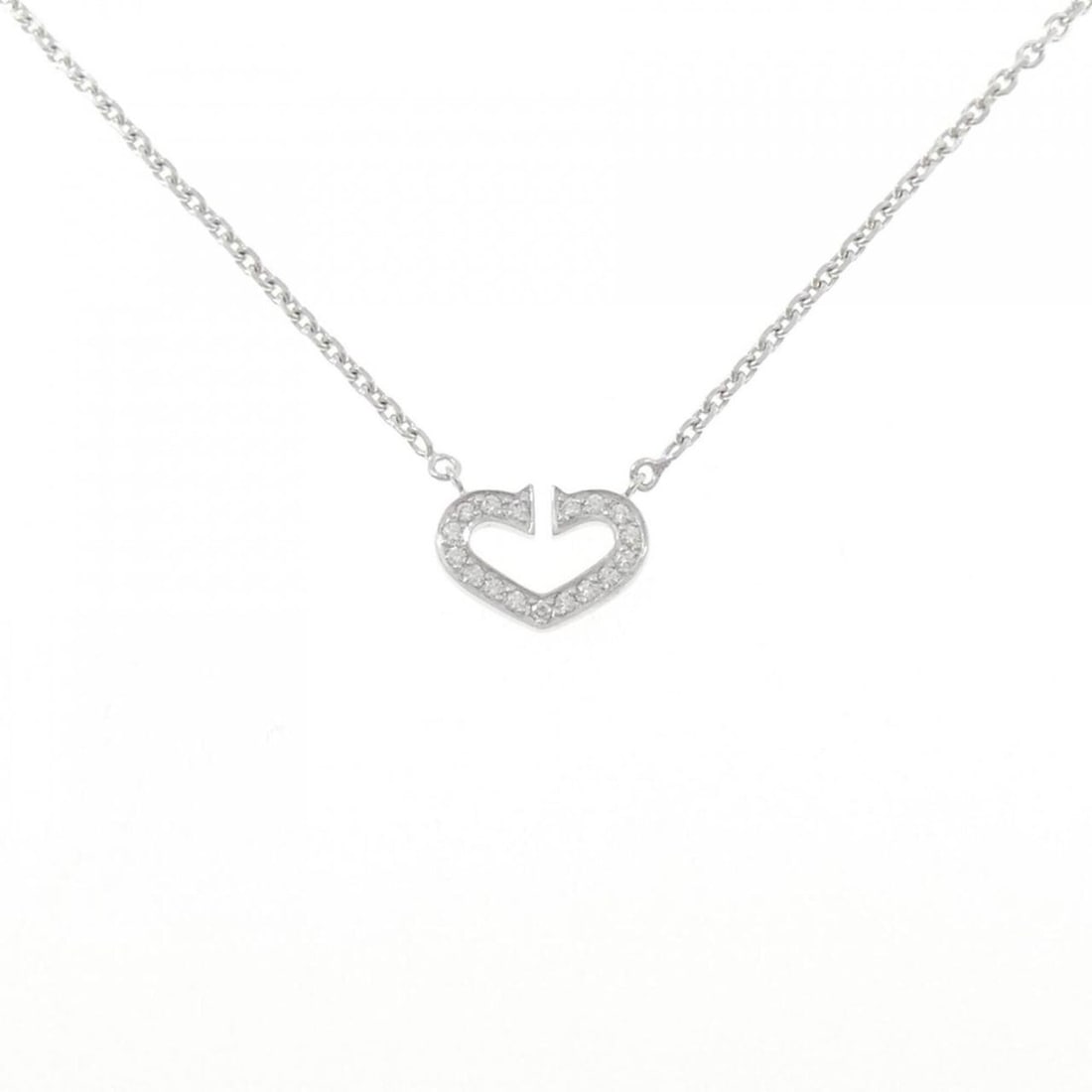 Cartier C Heart Necklace: --- Catalog ---Category: SizePendant Size: 8.5mm x 12.4mm / 0.33'' x 0.48''Neck Circumference: 40 cm / 15.74''Category: DesignStone: DiamondGender: WomenMaterial: White gold (18K)Pendant Type: