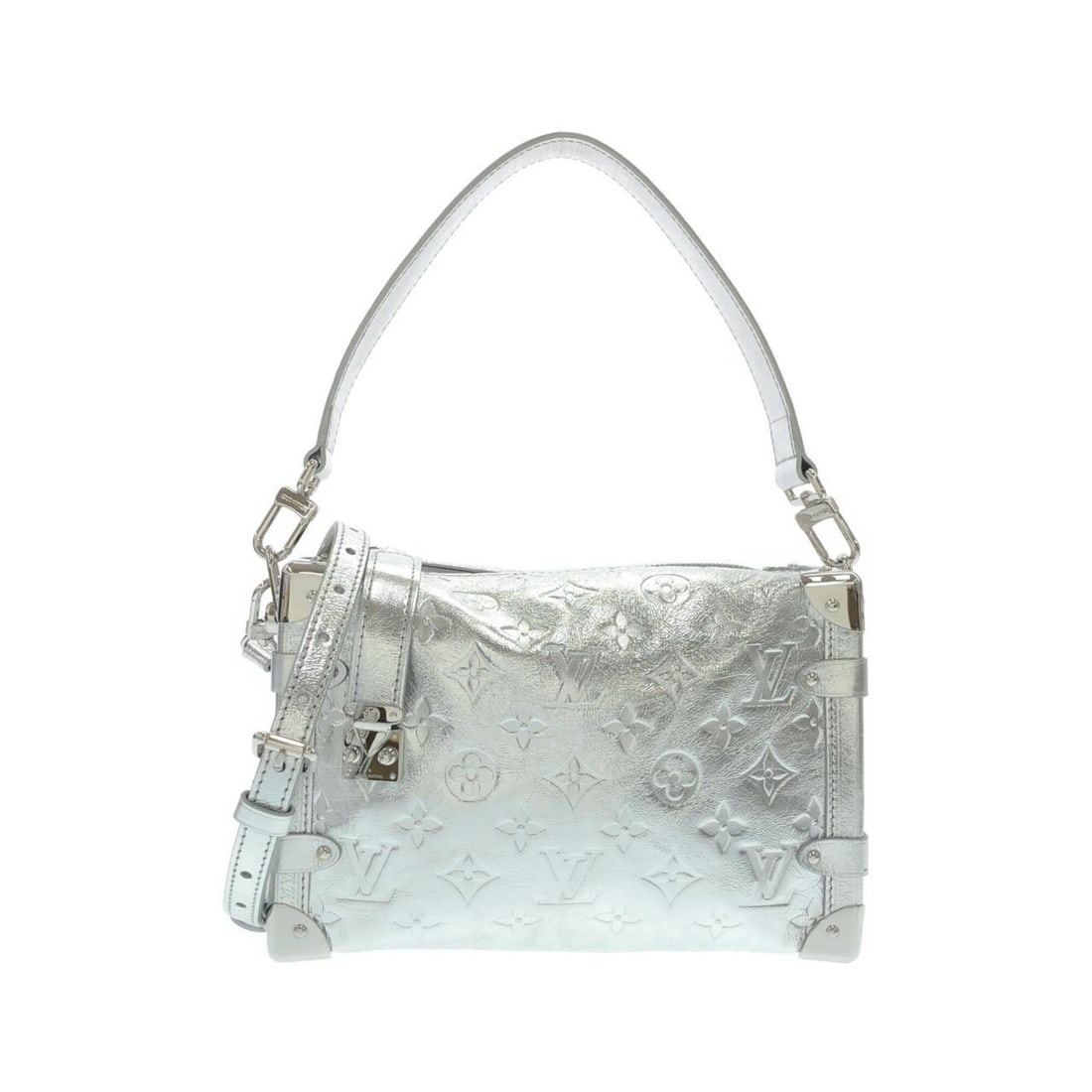 Louis Vuitton Monogram Miroir (LV SKI) Side Trunk MM M26223 Handbag: --- Catalog ---Category: SizeSize (HxWxD): 15cm x 24cm x 8cm / 5.9'' x 9.44'' x 3.14''Category: DesignType: HandbagColor: SilverGender: Men,WomenMaterial: Leather Hardware Color: SilverLeather/Fur