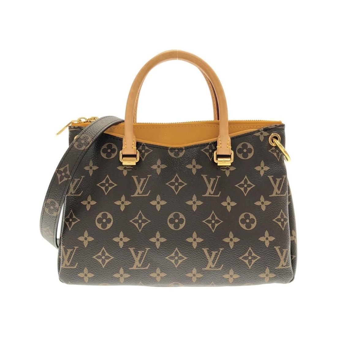 Louis Vuitton Monogram Pallas BB M41242 Handbag: --- Catalog ---Category: SizeSize (HxWxD): 19cm x 26cm x 8cm / 7.48'' x 10.23'' x 3.14''Category: DesignType: HandbagColor: BrownGender: Women,MenClosure: StrapMaterial: Coated canvas Category: Genera