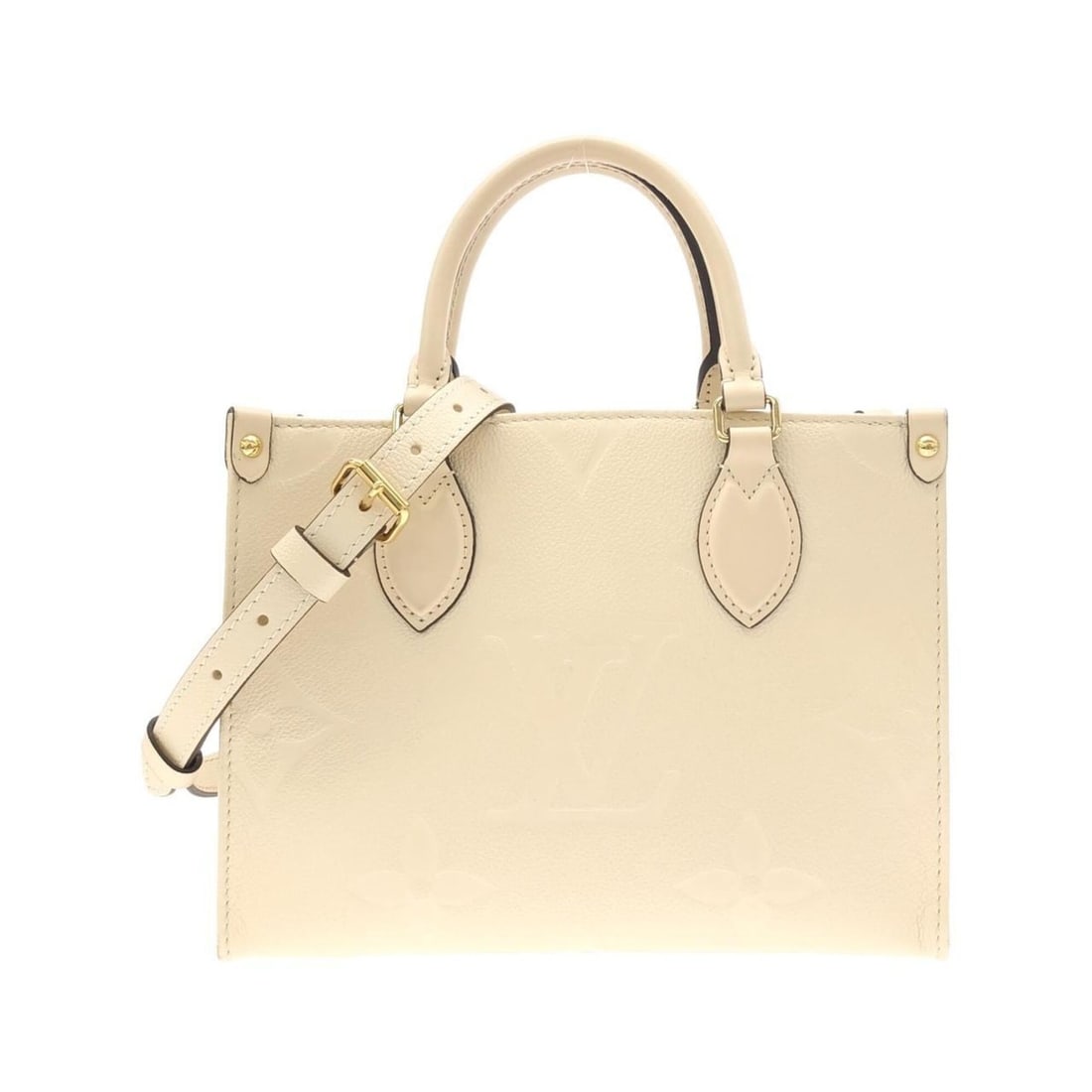 Louis Vuitton Monogram Empreinte OnTheGo PM M46569 Handbag: --- Catalog ---Category: SizeSize (HxWxD): 18.5cm x 24.5cm x 10.5cm / 7.28'' x 9.64'' x 4.13''Category: DesignType: HandbagColor: BeigeGender: Men,WomenMaterial: Leather Hardware Color: