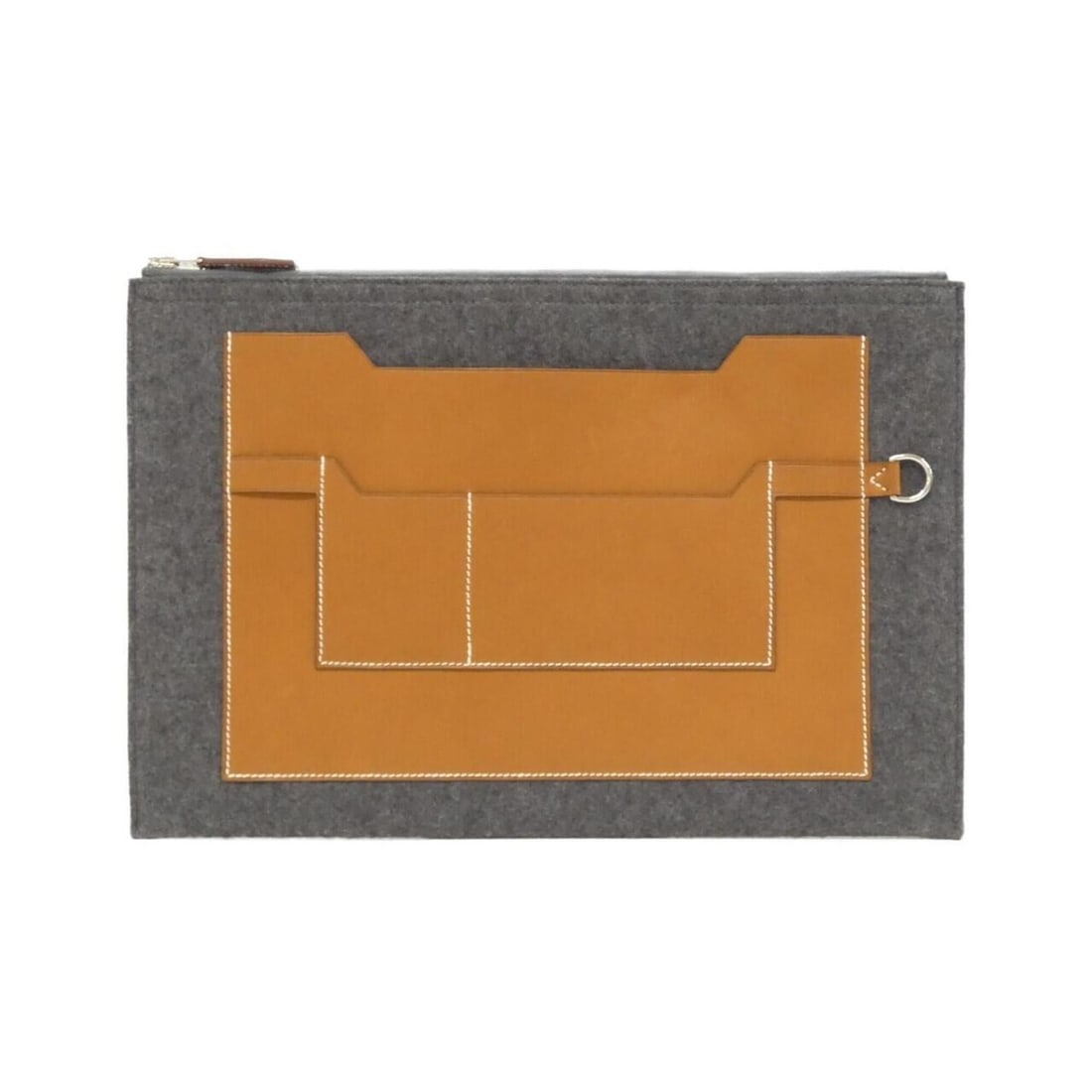 Hermes Todeaux 37cm 070295CK Handbag: --- Catalog ---Category: SizeSize (HxWxD): 25cm x 37cm x 2cm / 9.84'' x 14.56'' x 0.78''Category: DesignType: HandbagColor: Fauve, GrayGender: Men,WomenMaterial: Felt , Barenia leather Hardware