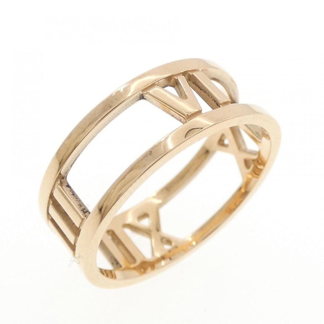 Tiffany Atlas Open Ring: --- Catalog ---Category: SizeJP Size: 16.5US Size: 8Category: DesignType: Band ringGender: WomenMaterial: Pink gold (18K)Category: GeneralBrand: Tiffany--- Item List ---Section: ConditionRanking: Rank