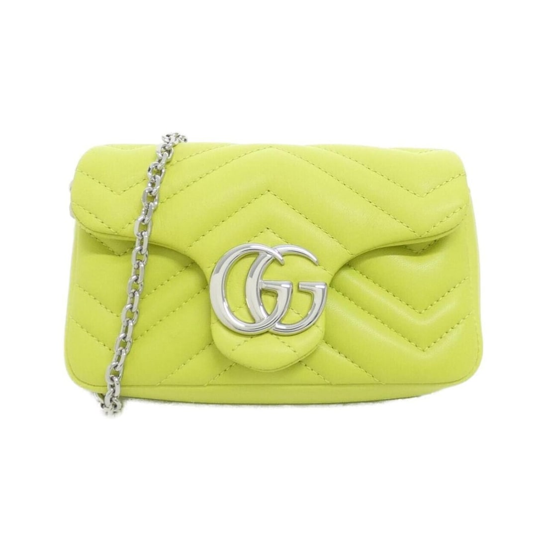 Gucci GG Marmont 841290 AAFAX Handbag: --- Catalog ---Category: SizeSize (HxWxD): 10cm x 16cm x 5cm / 3.93'' x 6.29'' x 1.96''Category: DesignType: HandbagColor: GreenGender: WomenMaterial: Leather Hardware Color: SilverLeather/Fur Type: L