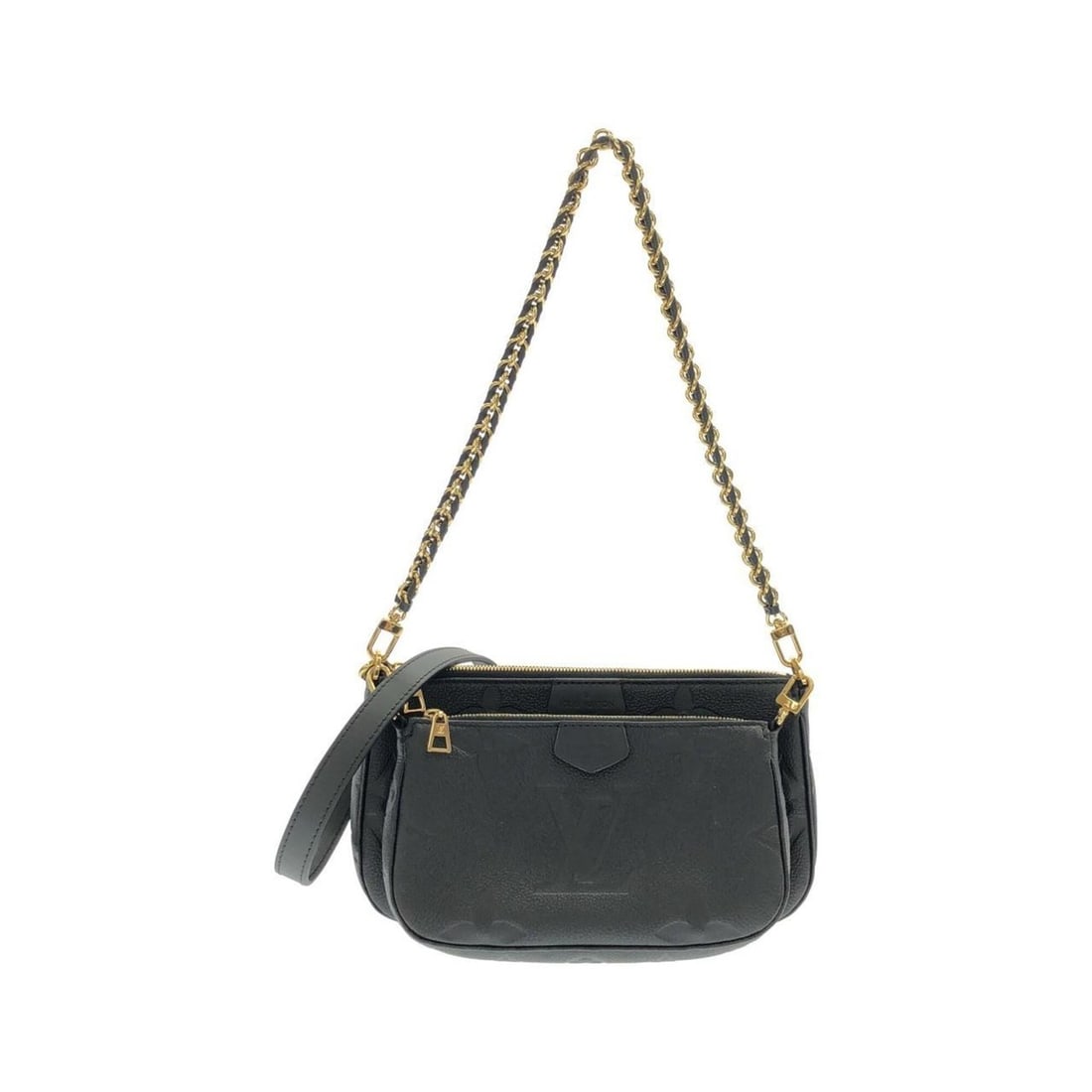 Louis Vuitton Monogram Empreinte Multi Pochette Accessoires M80399 Shoulder Bag: --- Catalog ---Category: SizeSize (HxWxD): 14cm x 24cm x 4cm / 5.51'' x 9.44'' x 1.57''Category: DesignType: Pochette, Shoulder bagColor: BlackGender: Men,WomenMaterial: Leather Hardware Color: GoldLe