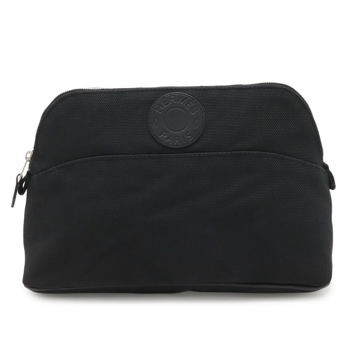 HERMES Bolide Pouch Sellier Handbag Multi-purpose Nylon Canvas Leather Black: --- Catalog ---Category: SizeSize (HxWxD): 15.5cm x 24cm x 8cm / 6.1'' x 9.44'' x 3.14''Category: DesignType: PouchColor: BlackGender: WomenMaterial: Nylon canvas Category: GeneralLine: SellierBrand: