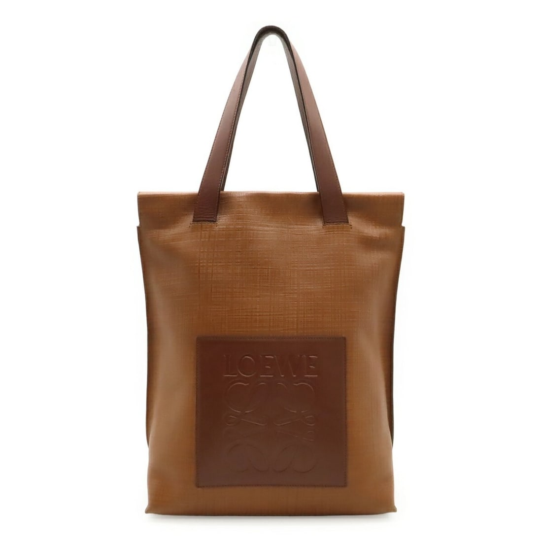 LOEWE Linen Anagram Shopper Tote Bag Shoulder Leather Brown 330.17.K01: --- Catalog ---Category: SizeSize (HxWxD): 40cm x 30.5cm x 11.5cm / 15.74'' x 12'' x 4.52''Category: DesignType: Shoulder bag, Tote bagColor: BrownGender: Women,MenMaterial: Leather Category: