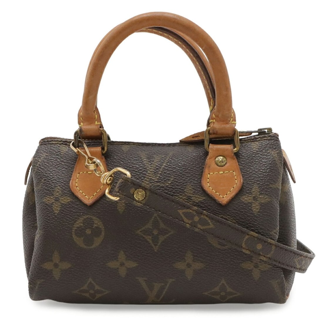 LOUIS VUITTON Louis Vuitton Monogram Mini Speedy Handbag Pouch Shoulder Bag M41534: --- Catalog ---Category: SizeSize (HxWxD): 9.5cm x 16.5cm x 7cm / 3.74'' x 6.49'' x 2.75''Category: DesignType: Handbag, Pouch, Shoulder bagColor: BrownGender: WomenMaterial: Monogram , Canvas , PVC