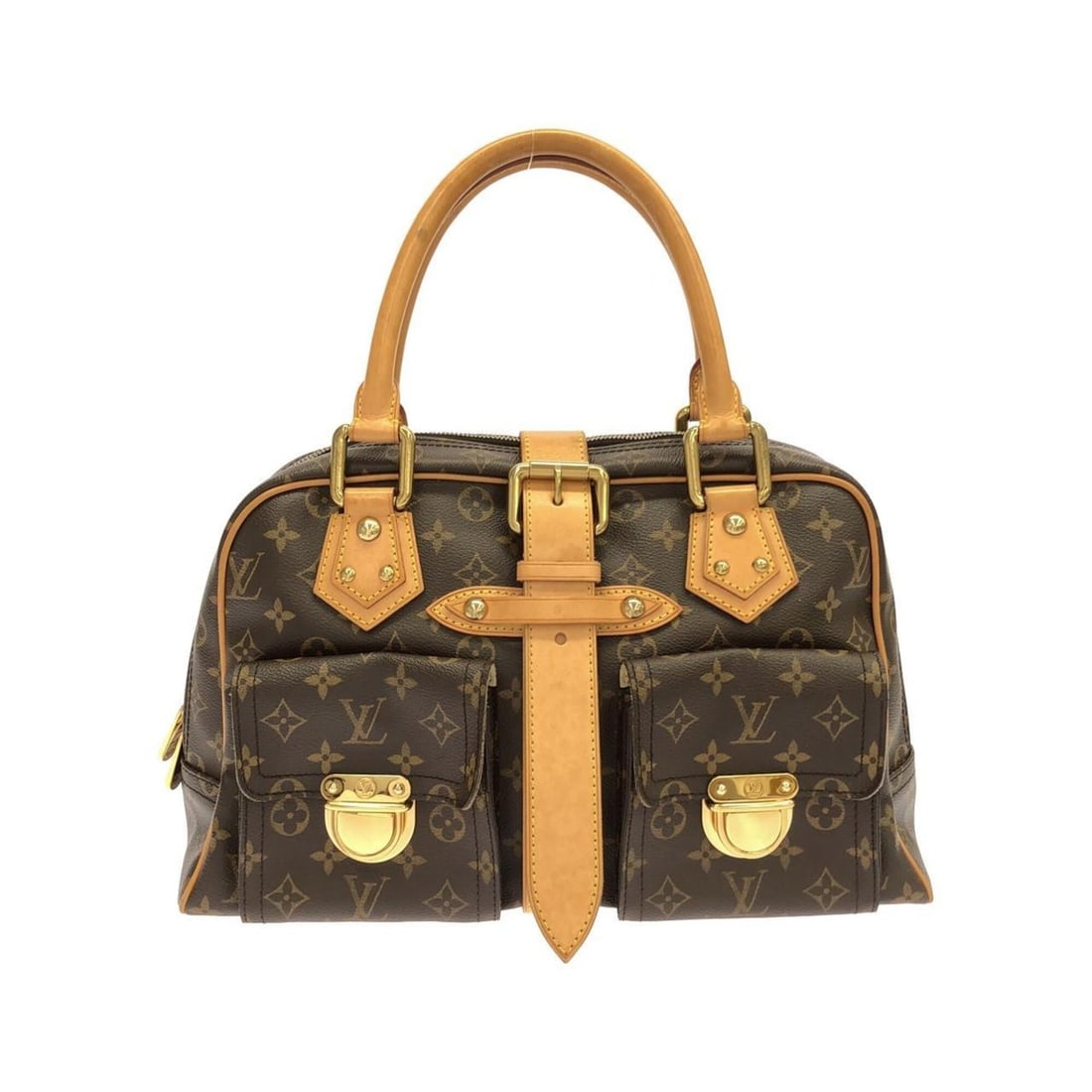 Louis Vuitton Monogram Manhattan GM M40025 Handbag: --- Catalog ---Category: SizeSize (HxWxD): 25cm x 39cm x 12cm / 9.84'' x 15.35'' x 4.72''Category: DesignType: HandbagColor: MarronGender: Men,WomenMaterial: Coated canvas Hardware Color: