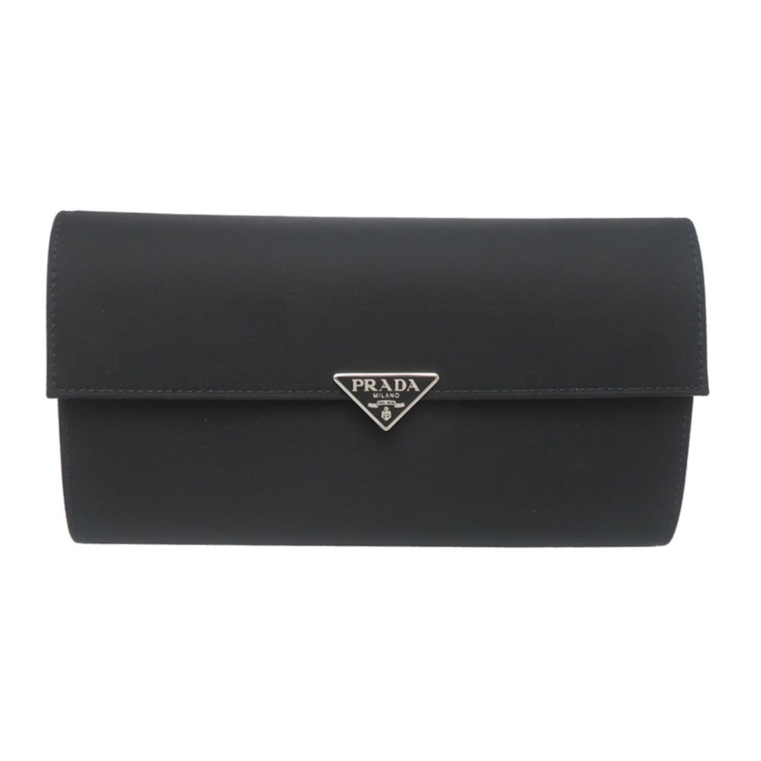 Prada Nylon Flap Wallet, Women's Long 1M1036, Nylon, Black (1 of 10)