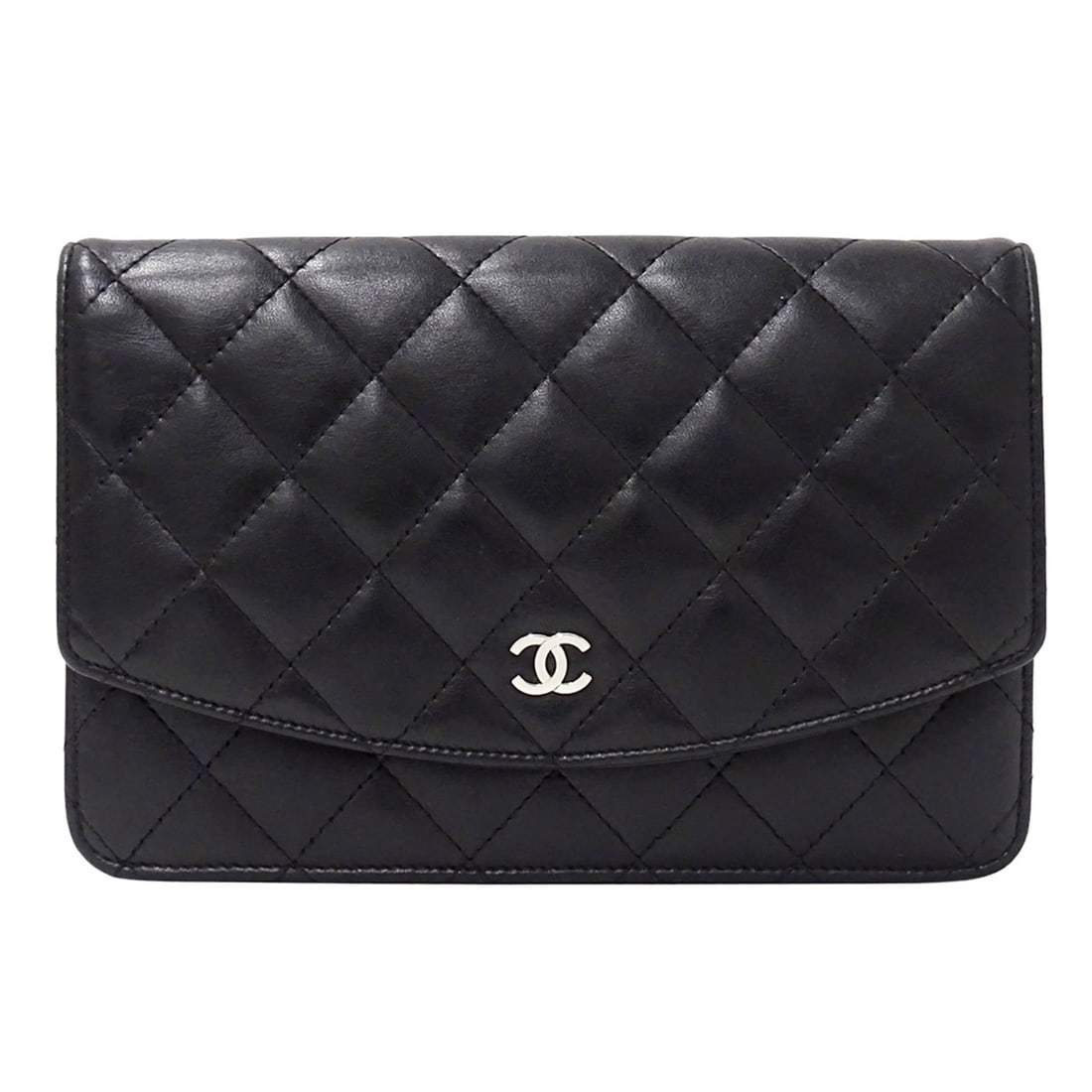 Chanel Matelassé handbag for women, brand name, clutch bag, second long wallet, lambskin, black,: --- Catalog ---Category: SizeSize (HxWxD): 13cm x 19cm x 3cm / 5.11'' x 7.48'' x 1.18''Category: DesignType: Long wallet (bi-fold)Color: BlackGender: WomenMaterial: Leather Leather/Fur Type: LambskinC