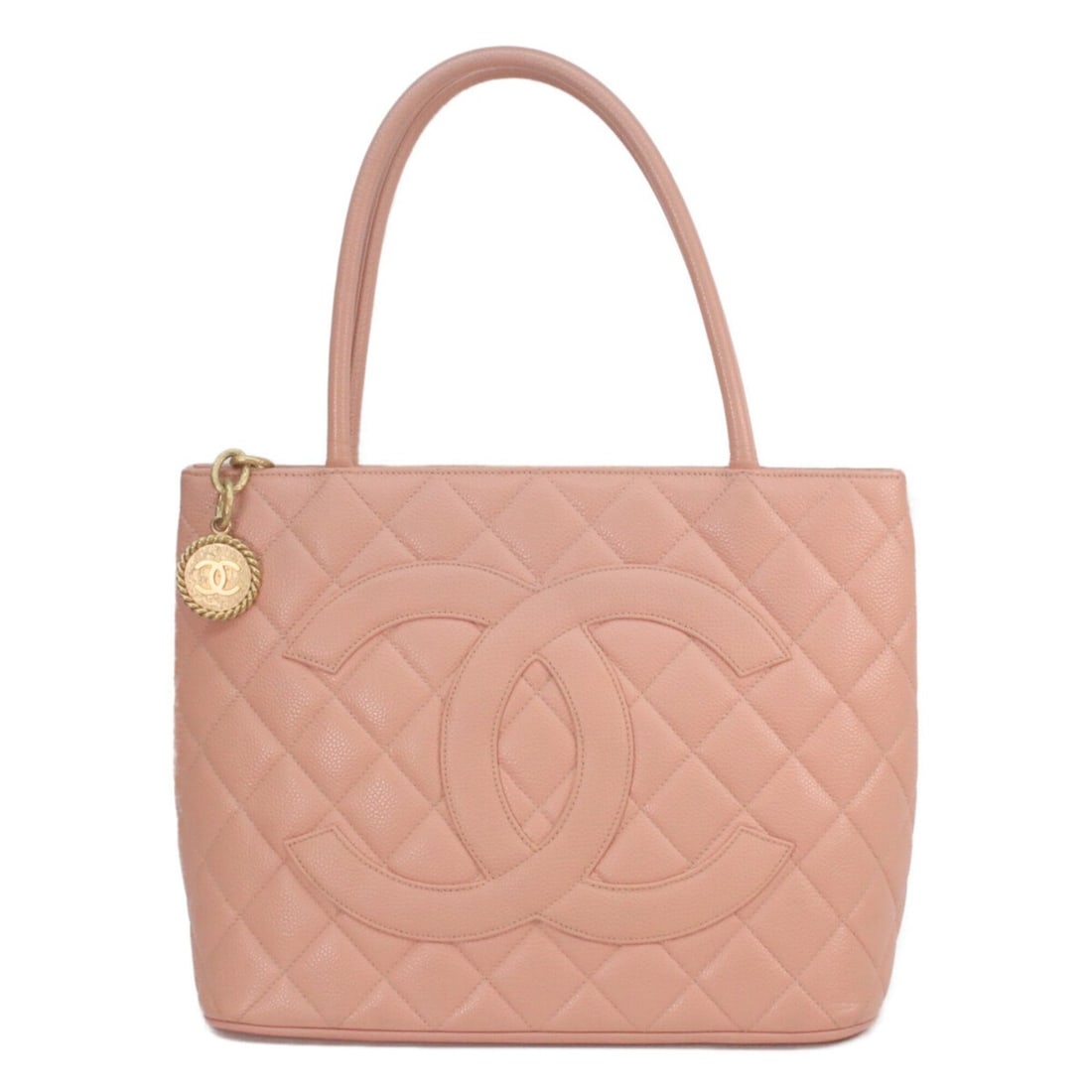 CHANEL No. 6 A01804 Pink Caviar Leather Gold Hardware Reissue Tote Bag for Women (1 of 14)