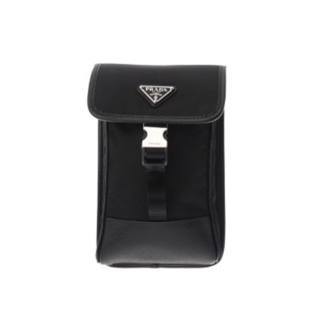 PRADA Prada Phone Shoulder Bag, Black, 2ZH109, Women's, Nylon, Saffiano Leather, A Rank, Used, Ginzo: --- Catalog ---Category: SizeSize (HxWxD): 18cm x 11.5cm x 3cm / 7.08'' x 4.52'' x 1.18''Category: DesignType: Shoulder bagColor: BlackGender: WomenMaterial: Nylon , Leather Leather/Fur Type: Saffiano