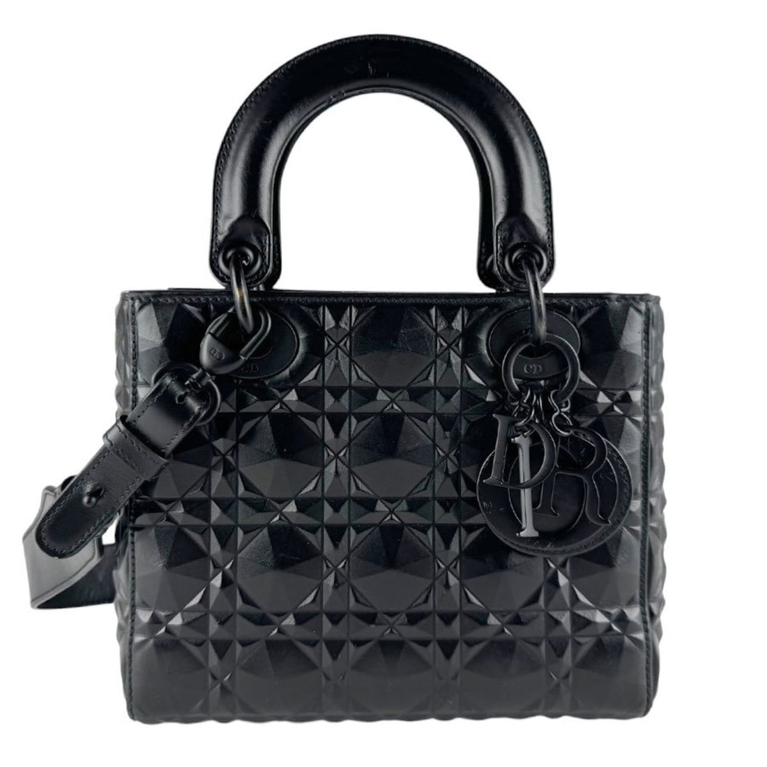 Christian Dior Lady handbag/shoulder bag, leather, black, women's, z9509 (1 of 14)