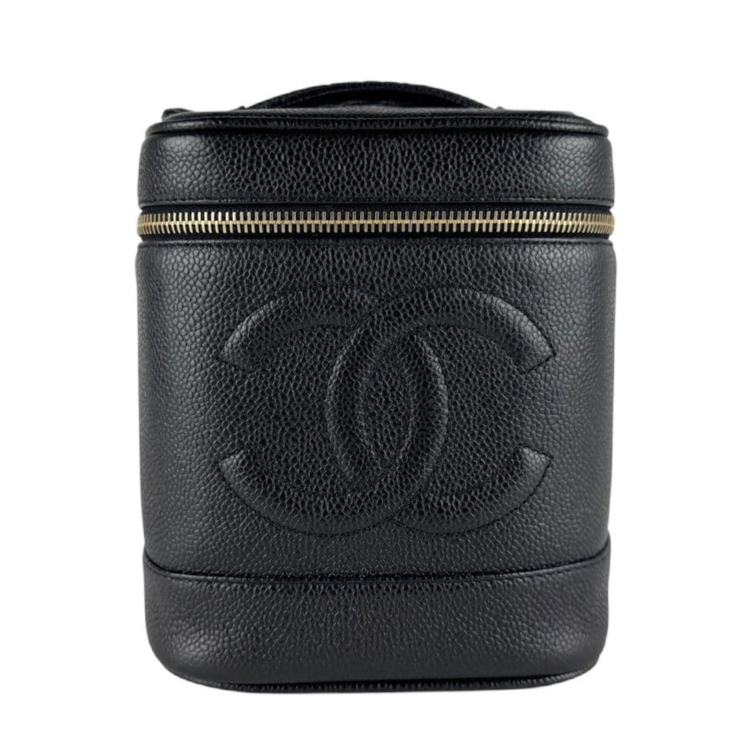 Chanel CHANEL handbag vanity bag caviar leather black women's z9507 (1 of 14)