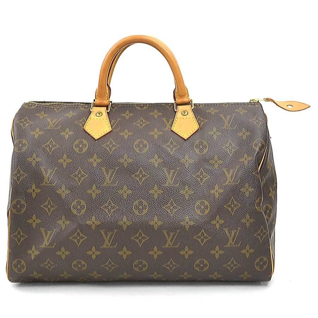 Louis Vuitton LOUIS VUITTON Monogram Speedy 35 Handbag, Canvas, Brown Gold, Men's/Women's, M41524 (1 of 15)